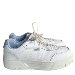 Avia Women’s 10 White Low Top Sneakers Bulky‎ Lace Up Athletic Walking Shoes